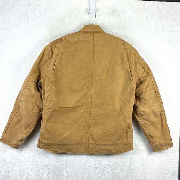VTG Carhartt Duck Ridge Sherpa Lined Barn Coat Jacket Men L Brown Faded J205 BRN - Picture 3 of 13